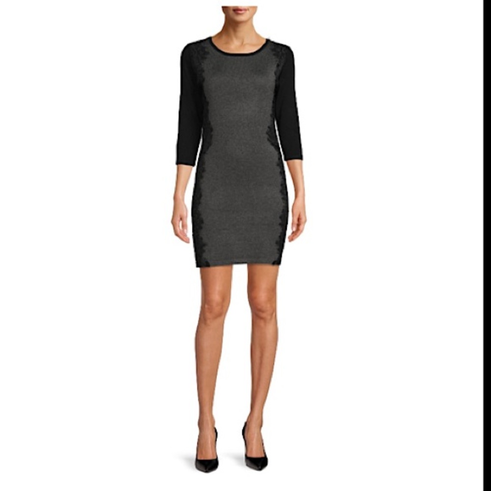 Love Trend New York Women’s Sweater Dress with Lace Insert…Sz: Medium…New